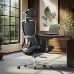 E2 Ergonomic Office Chair – Big and Tall Mesh Chair with 6-Way Dynamic Lumbar Support & 3D Armrests