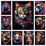 Animal Gamer Poster Set – Graffiti Style Canvas Wall Art for Teen & Gaming Room Decor