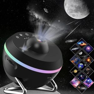 Newest Meteor 13-in-1 Ultra Clear Galaxy Projector – Rotating Space Ball Planetarium Night Light Lamp