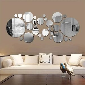 26PCs/Set 3D Acrylic Mirror Wall Stickers