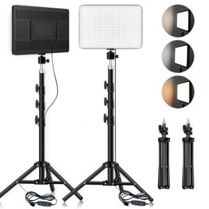 LED Video Lights – Conference & Photography Lighting with Tripod for Selfies, Live Streaming, TikTok & Zoom